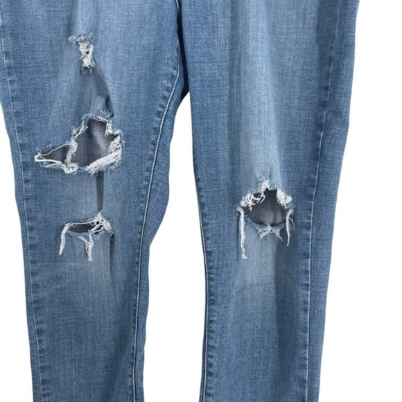 Levi's Blue Distressed Boyfriend Jeans 33. 36L - Picture 2 of 7